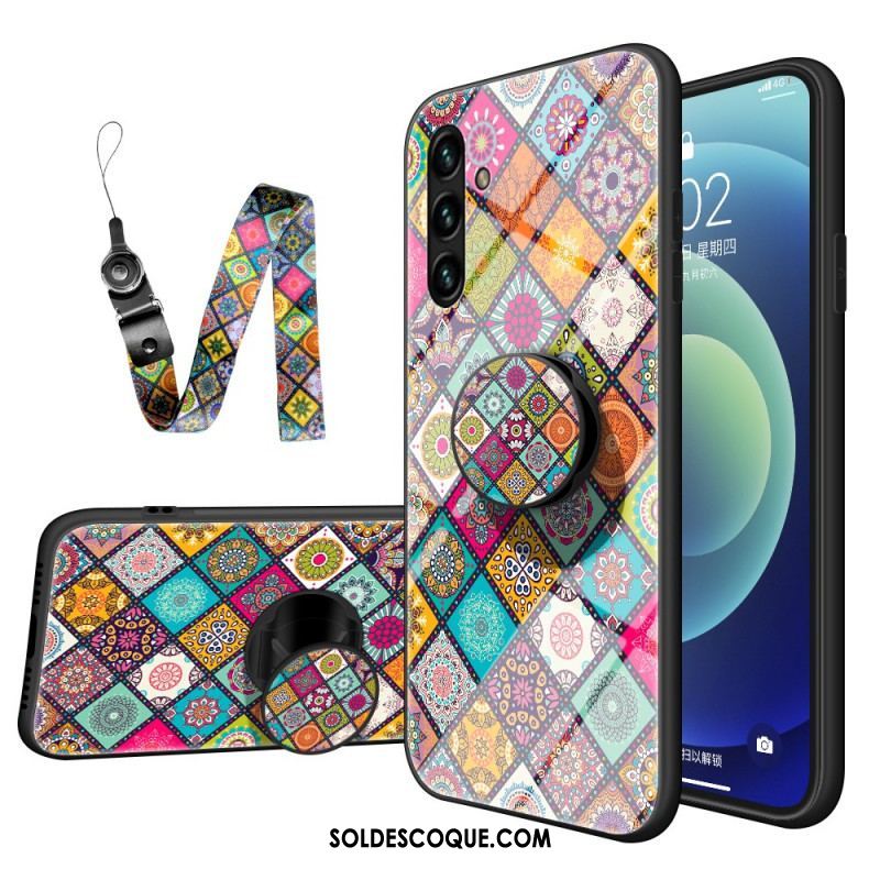 Coque Samsung Galaxy A13 5G / A04s Support Magnétique Patchwork