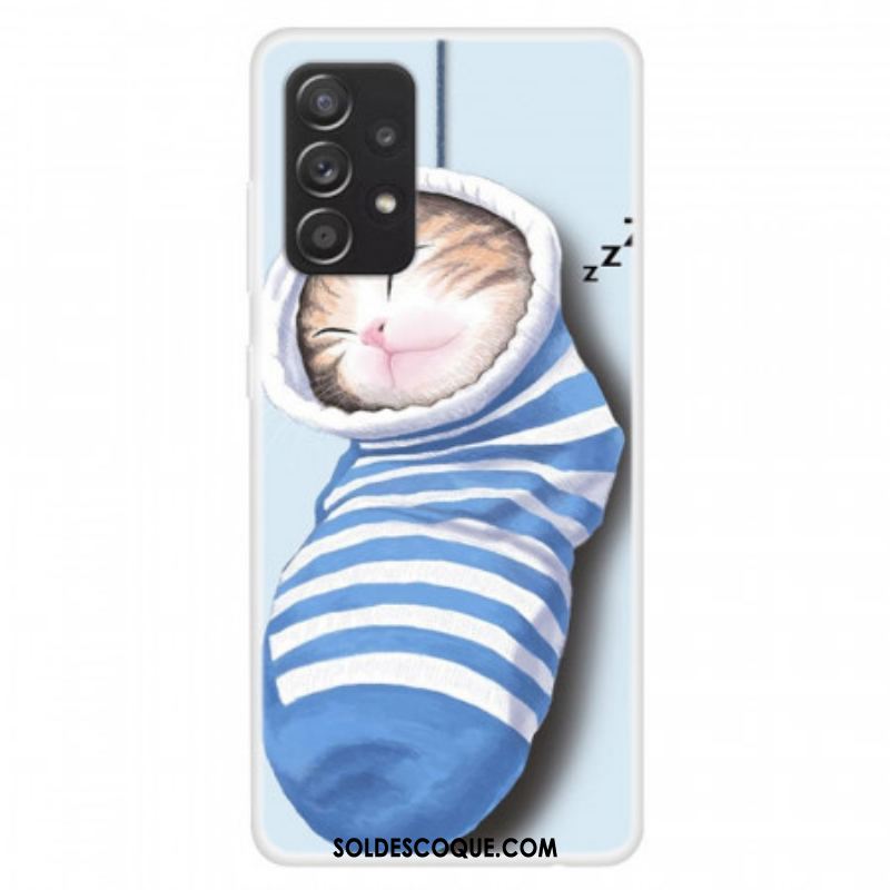 Coque Samsung Galaxy A13 Chaton Endormi