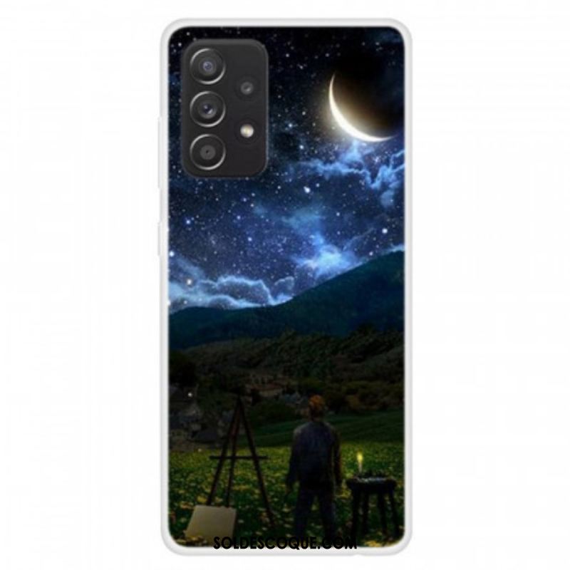 Coque Samsung Galaxy A13 Peintre Dans La Nuit