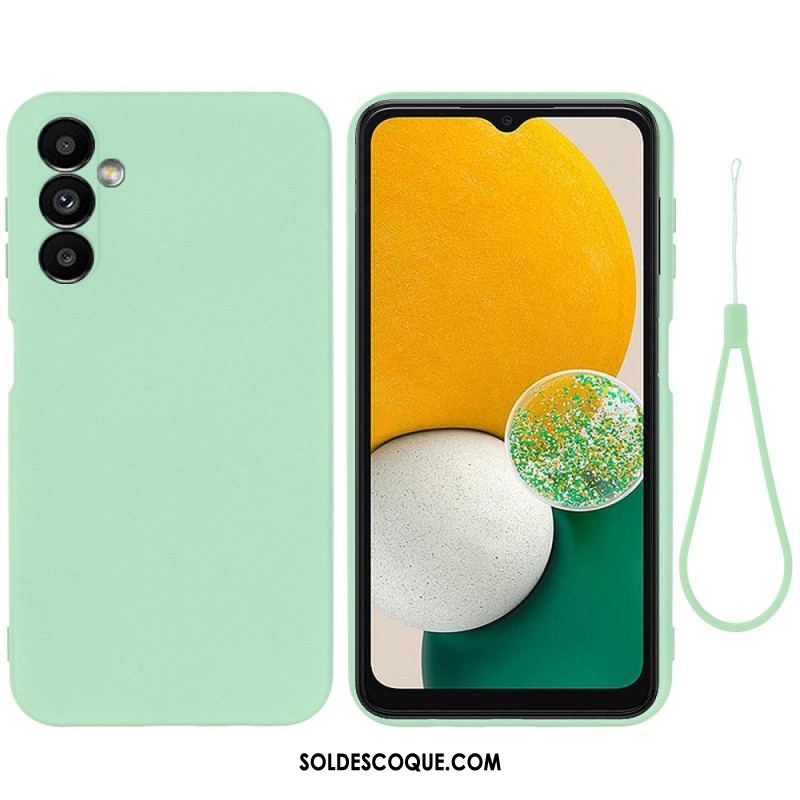 Coque Samsung Galaxy A14 5G / A14 Silicone Liquide à Lanière