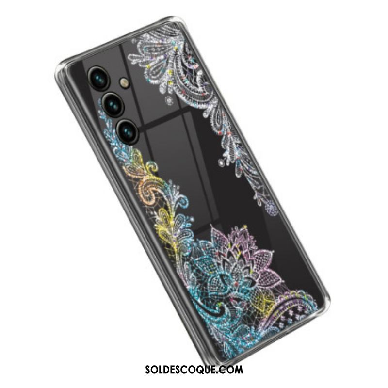 Coque Samsung Galaxy A14 5G / A14 Transparente Dentelle Mandala