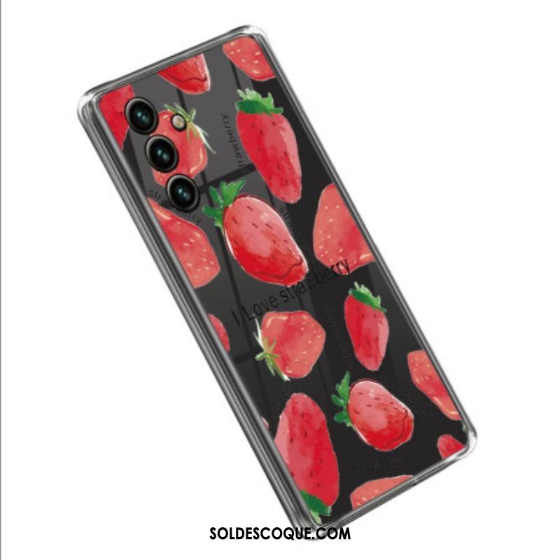 Coque Samsung Galaxy A14 5G / A14 Transparente Fraises