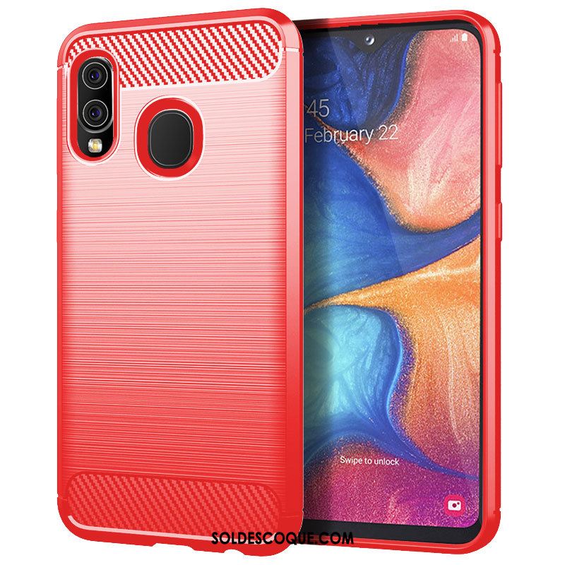 Coque Samsung Galaxy A20e Étui Soie Étoile Protection Rouge En Vente