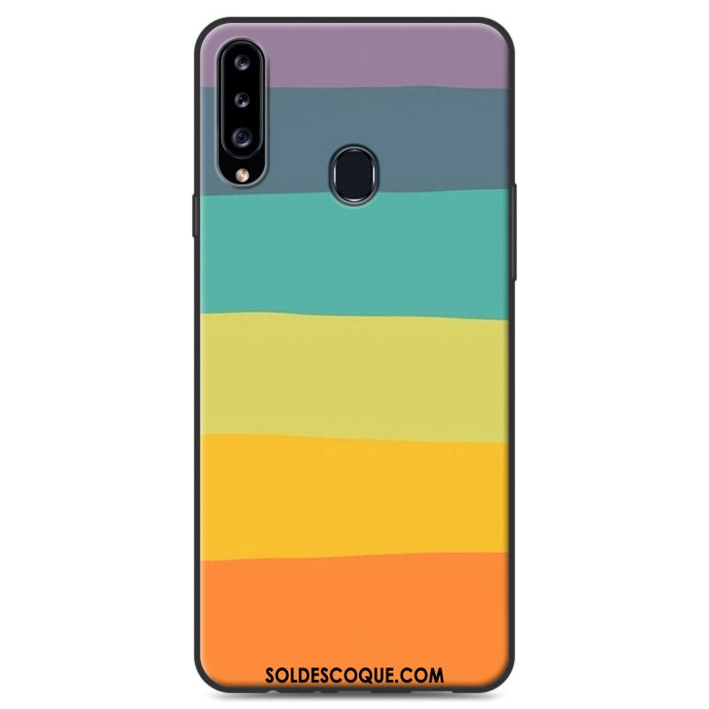 Coque Samsung Galaxy A20s Multicolore Incassable Étoile Téléphone Portable Fluide Doux Soldes