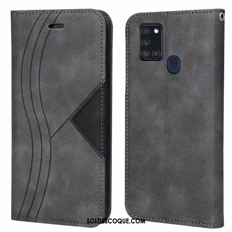 Coque Samsung Galaxy A21s Épissure Gris Téléphone Portable Étoile Tout Compris Housse Soldes