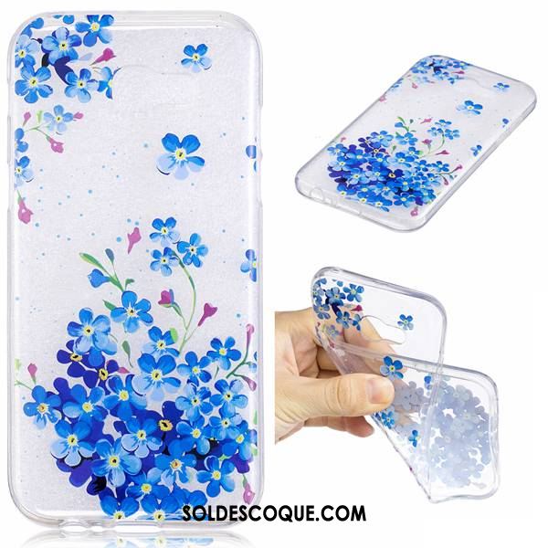 Coque Samsung Galaxy A3 2017 Bleu Haute Bordure Fluide Doux Téléphone Portable France