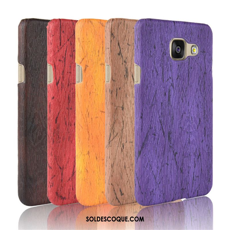 Coque Samsung Galaxy A3 2017 Grain De Bois Cuir Étui Protection Qualité Housse En Vente