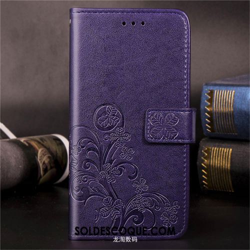 Coque Samsung Galaxy A40 Étoile Violet Chanceux Étui En Cuir Protection En Vente