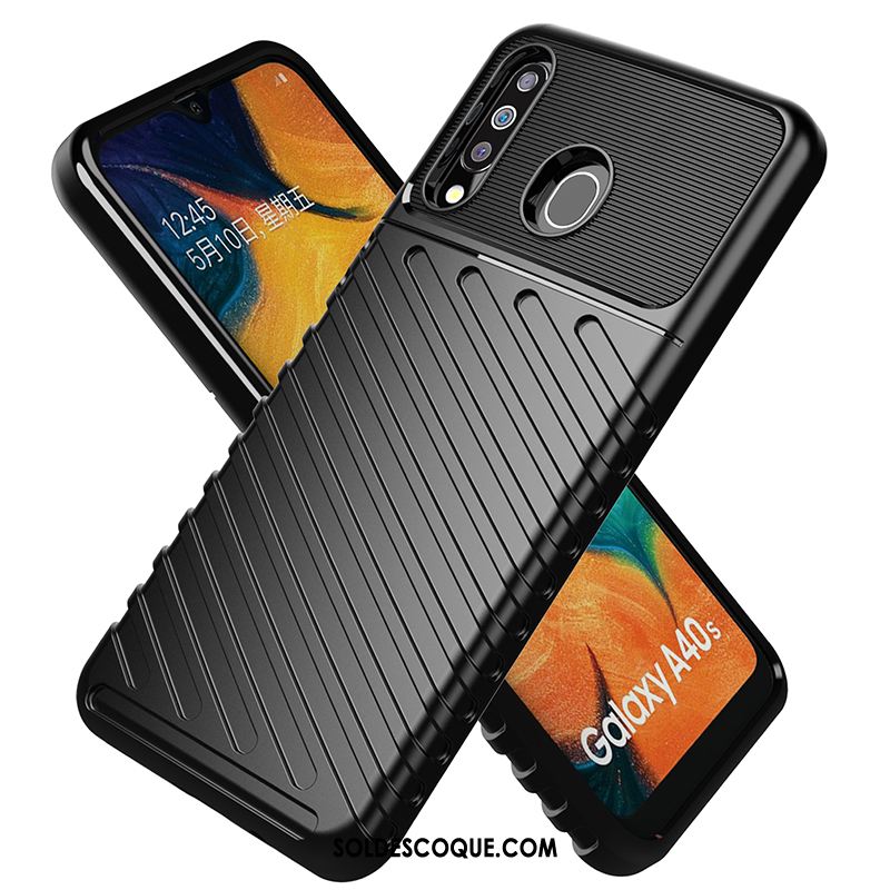 Coque Samsung Galaxy A40s Incassable Téléphone Portable Protection Noir Étoile Pas Cher