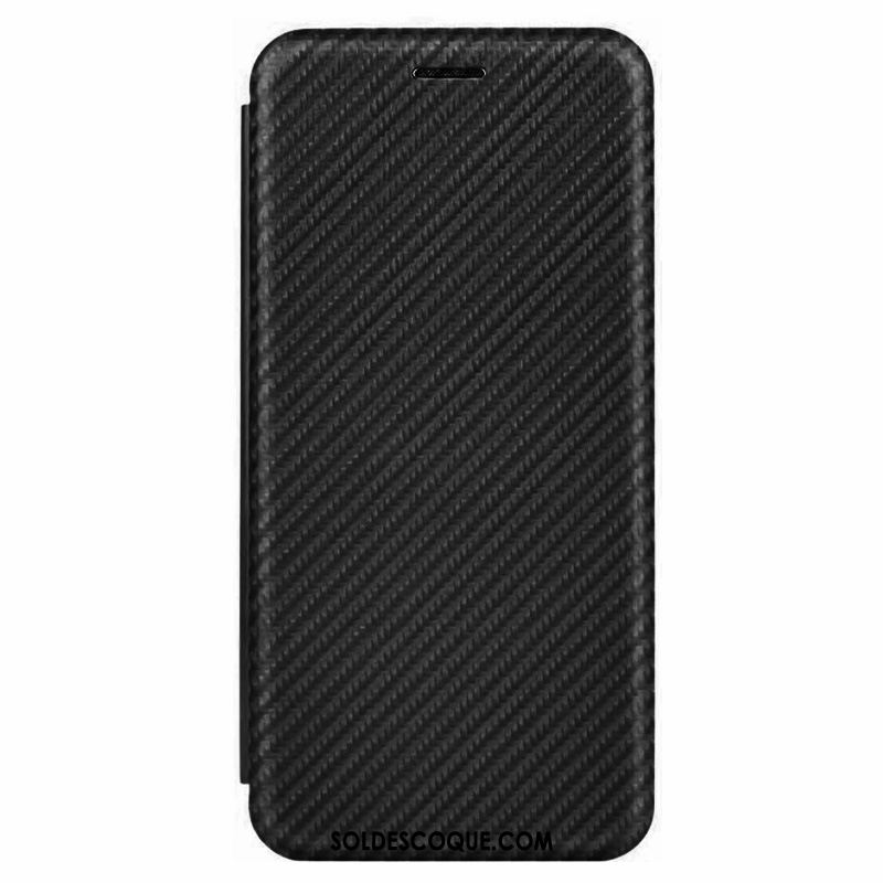 Coque Samsung Galaxy A41 Étui En Cuir Carte Noir Fibre Étoile Pas Cher