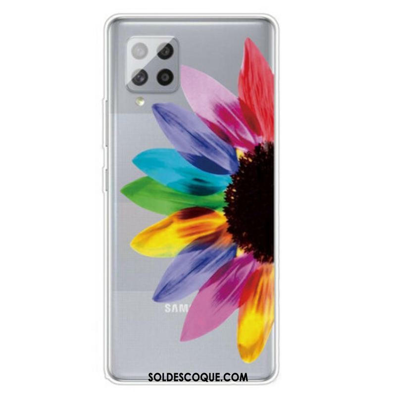 Coque Samsung Galaxy A42 5G Fleur Colorée