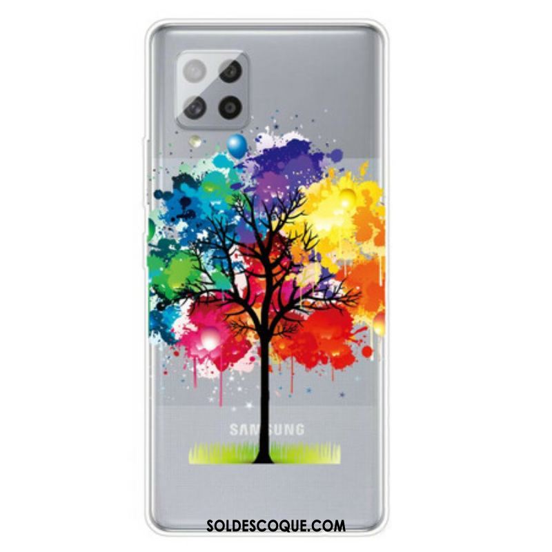Coque Samsung Galaxy A42 5G Transparente Arbre Aquarelle