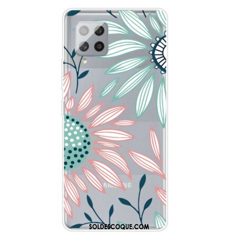 Coque Samsung Galaxy A42 5G Transparente Une Fleur