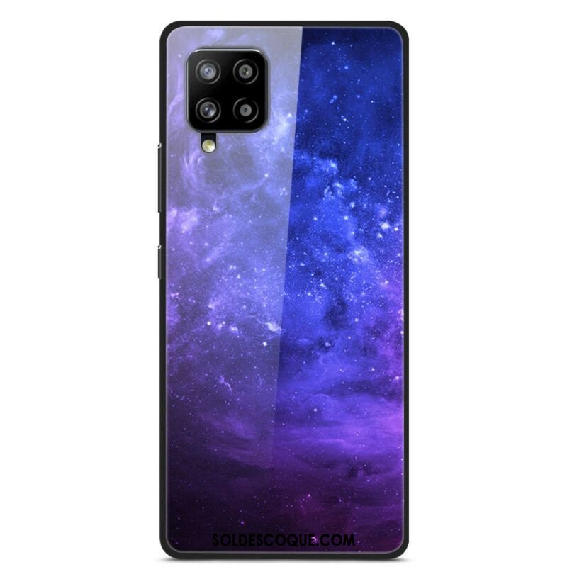 Coque Samsung Galaxy A42 5G Verre et Silicone Galaxie