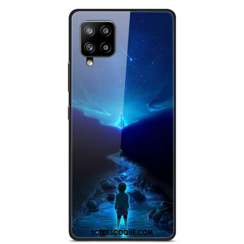 Coque Samsung Galaxy A42 5G Verre et Silicone Rêves de Planètes