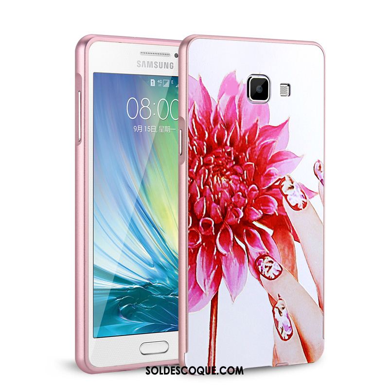 Coque Samsung Galaxy A5 2016 Étoile Étui Rose Border Téléphone Portable Pas Cher