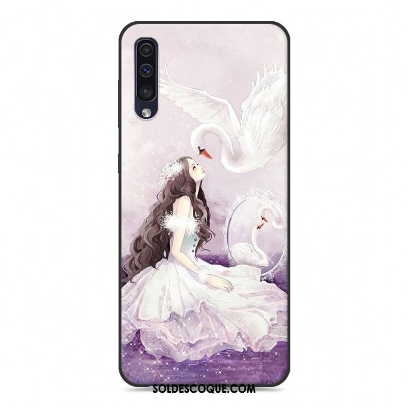 Coque Samsung Galaxy A50 Silicone Violet Dessin Animé Téléphone Portable Ornements Suspendus Soldes