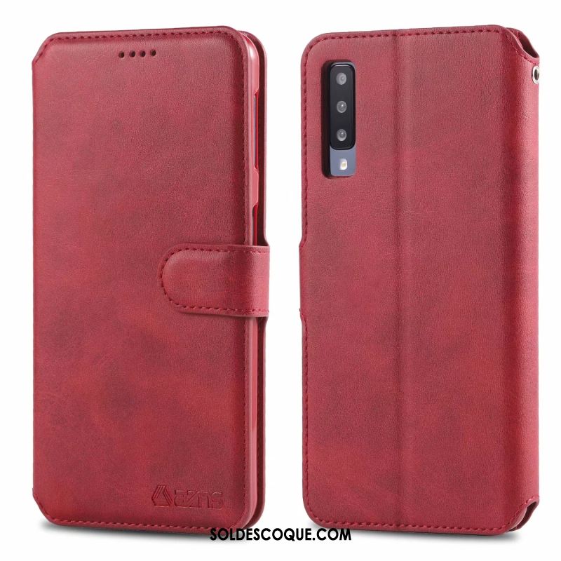 Coque Samsung Galaxy A50 Étui En Cuir Ornements Suspendus Carte Incassable Protection Pas Cher