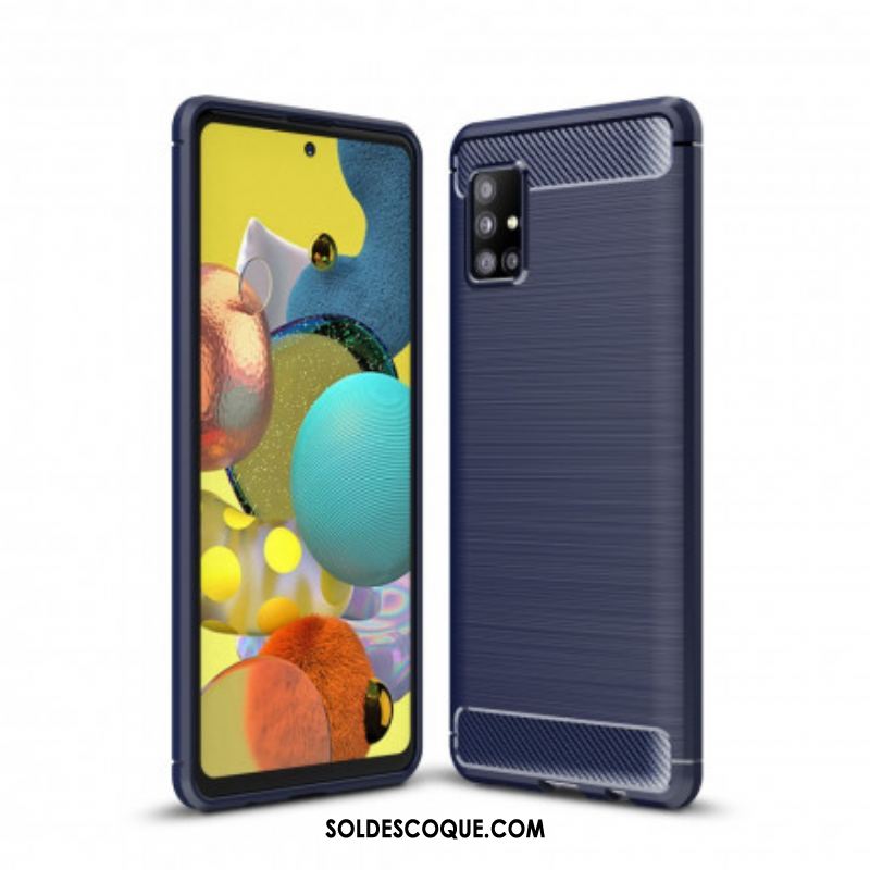 Coque Samsung Galaxy A51 5G Fibre Carbone Brossée