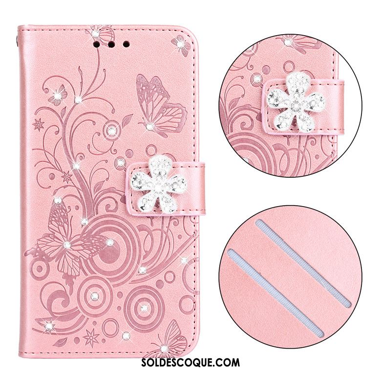 Coque Samsung Galaxy A51 Téléphone Portable Étui En Cuir Protection Clamshell Fleurs De Papillons En Vente