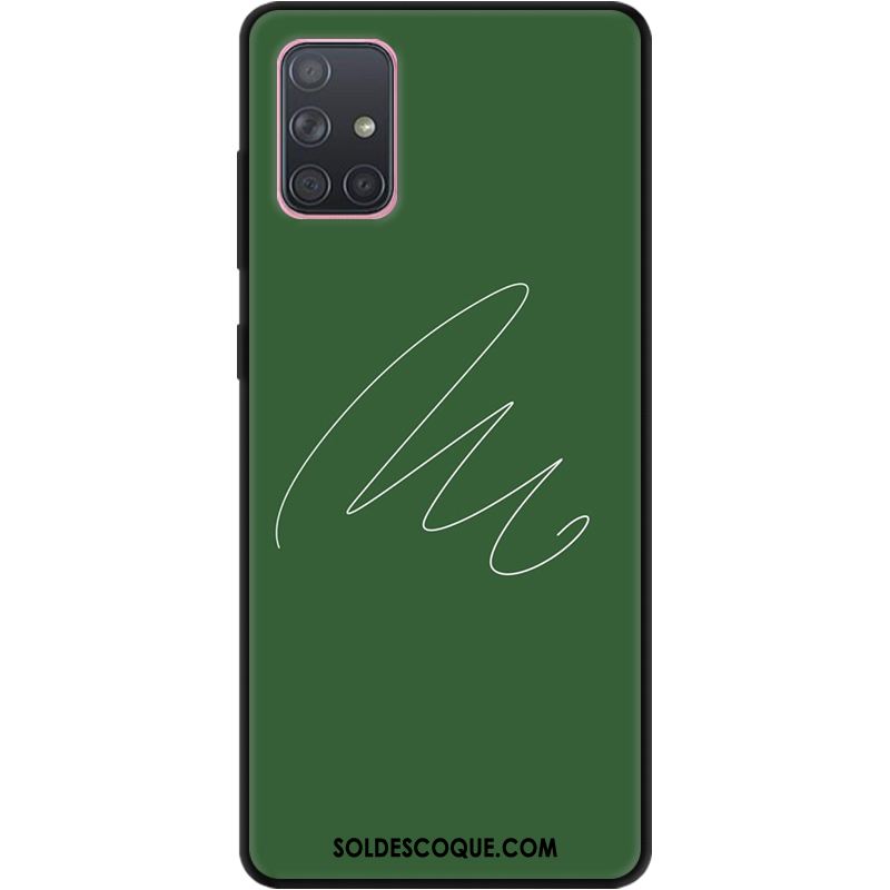 Coque Samsung Galaxy A51 Vert Tendance Téléphone Portable Personnalité Simple Housse En Vente