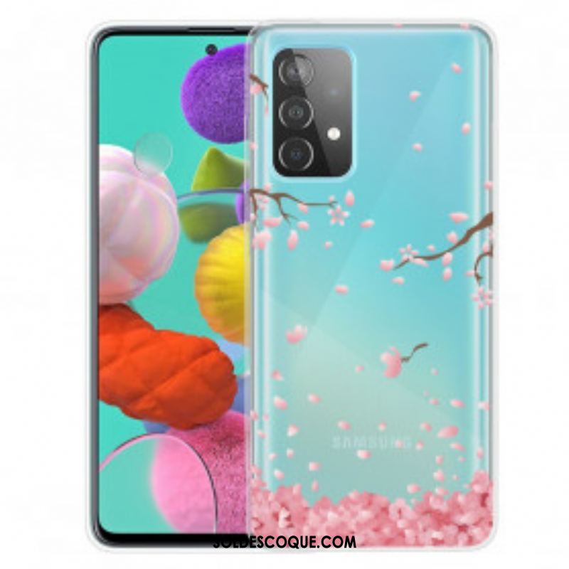 Coque Samsung Galaxy A52 4G / A52 5G / A52s 5G Branches à Fleurs