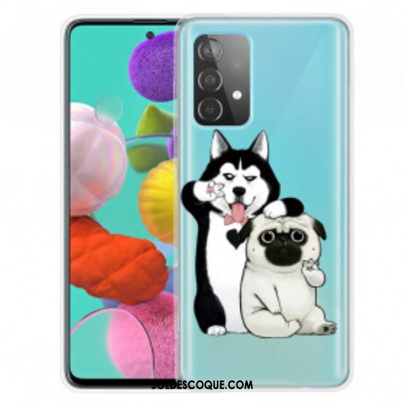 Coque Samsung Galaxy A52 4G / A52 5G / A52s 5G Drôles de Chiens