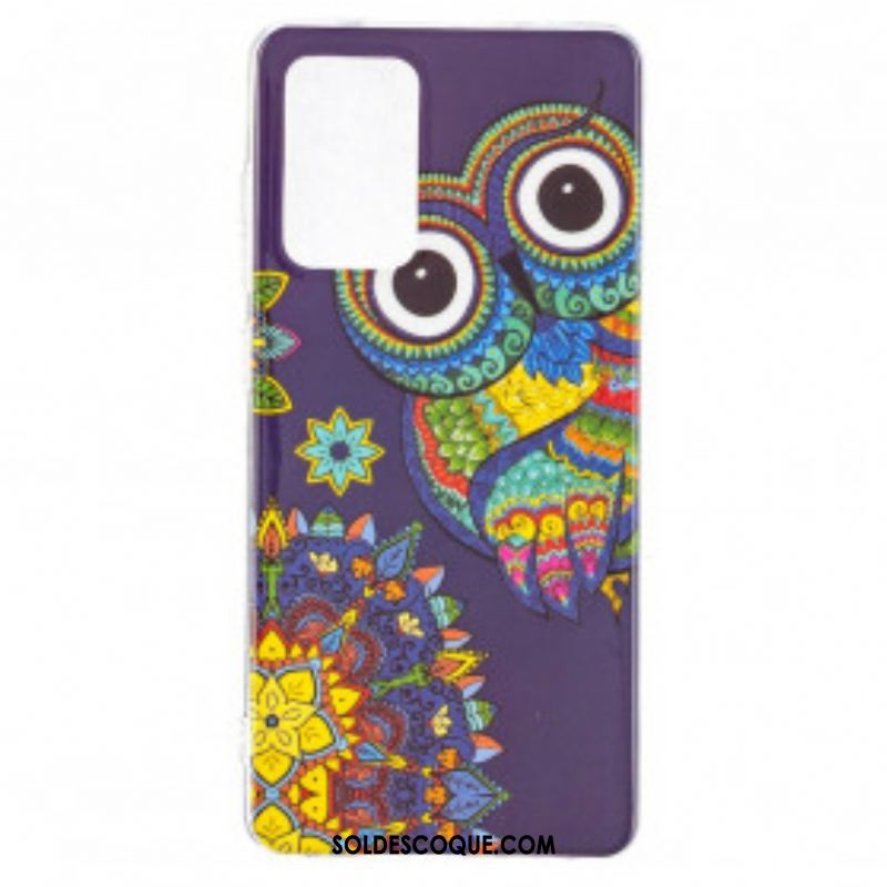 Coque Samsung Galaxy A52 4G / A52 5G / A52s 5G Hibou Mandala Fluorescente