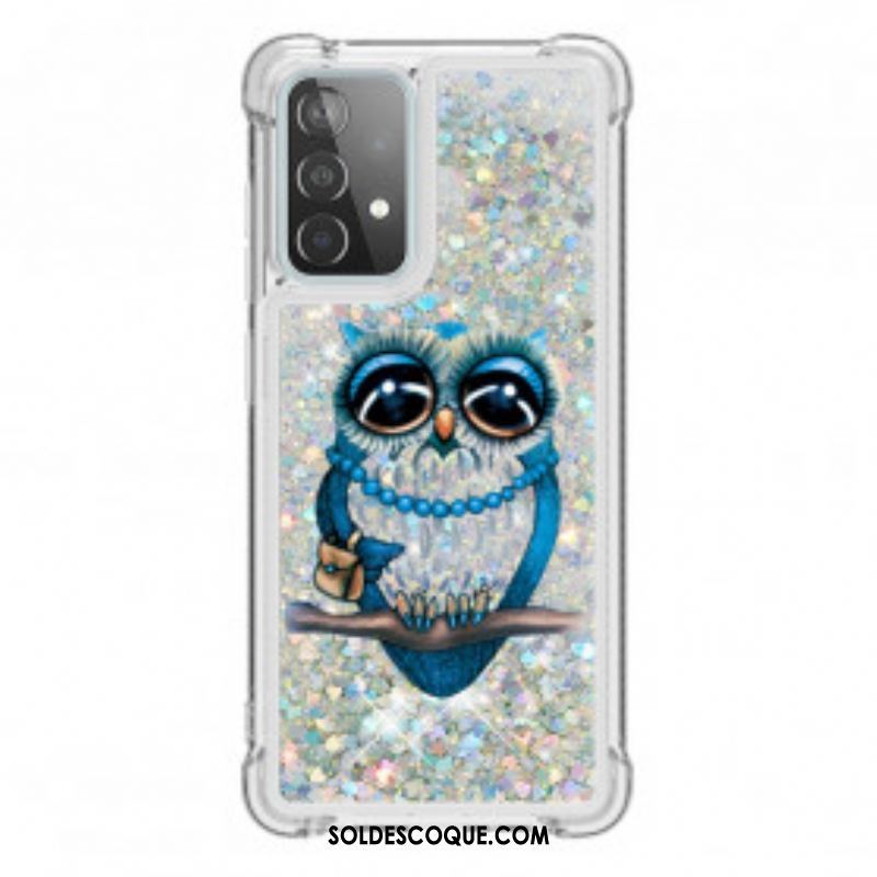 Coque Samsung Galaxy A52 4G / A52 5G / A52s 5G Miss Hibou Paillettes