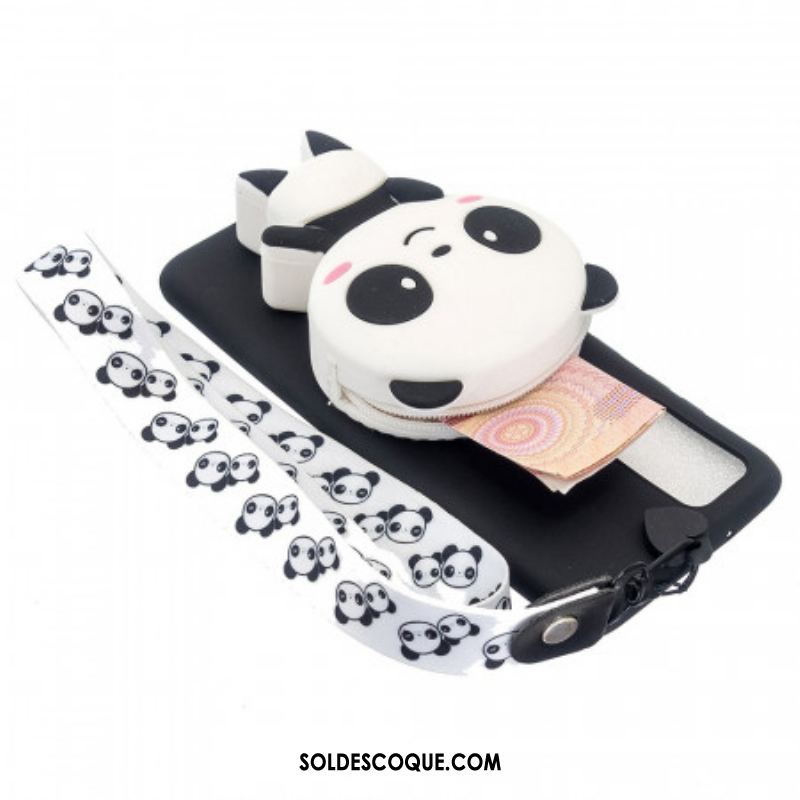 Coque Samsung Galaxy A53 5D Panda 3D avec lanière Mousqueton