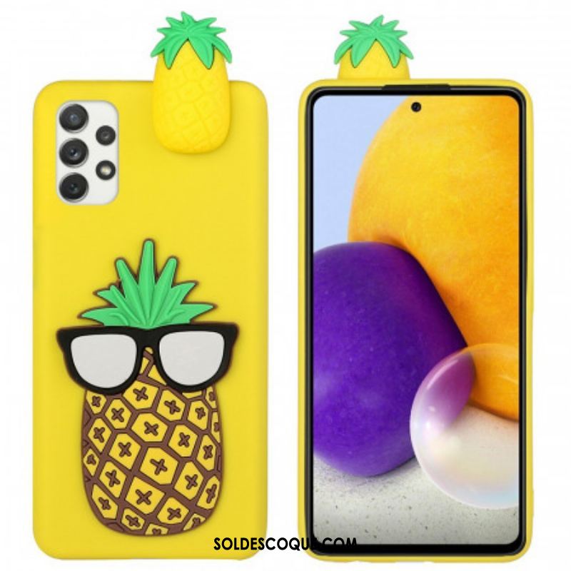 Coque Samsung Galaxy A53 5G Ananas Lunettes 3D