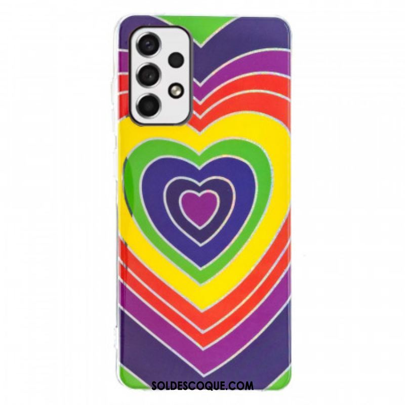 Coque Samsung Galaxy A53 5G Coeur Psychédélique