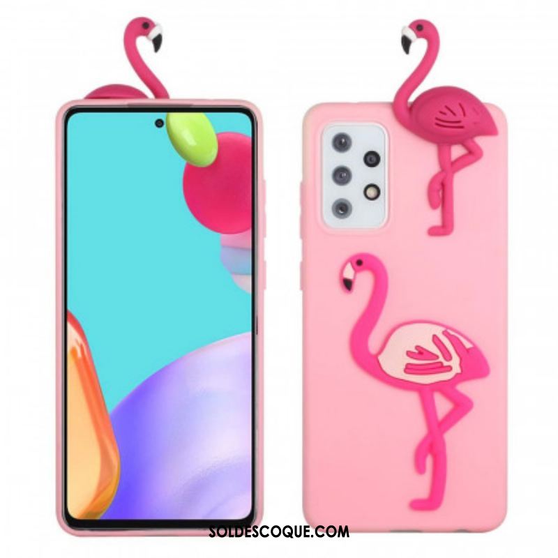 Coque Samsung Galaxy A53 5G Flamant Rose 3D