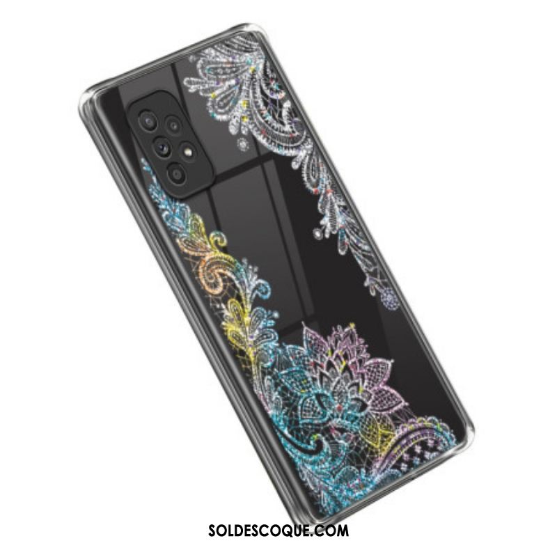 Coque Samsung Galaxy A53 5G Transparente Dentelle Mandala