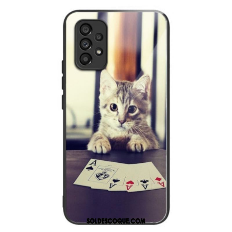 Coque Samsung Galaxy A53 5G Verre Trempé Chat Poker