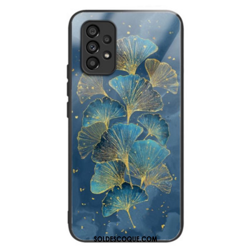 Coque Samsung Galaxy A53 5G Verre Trempé Feuilles Ginkgo