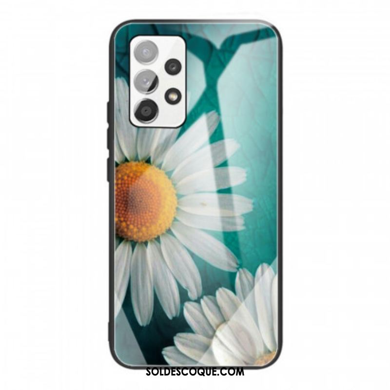 Coque Samsung Galaxy A53 5G Verre Trempé Marguerite