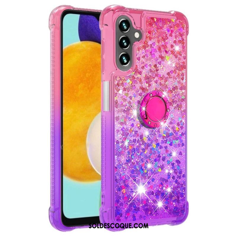 Coque Samsung Galaxy A54 5G Paillettes Anneau-Support