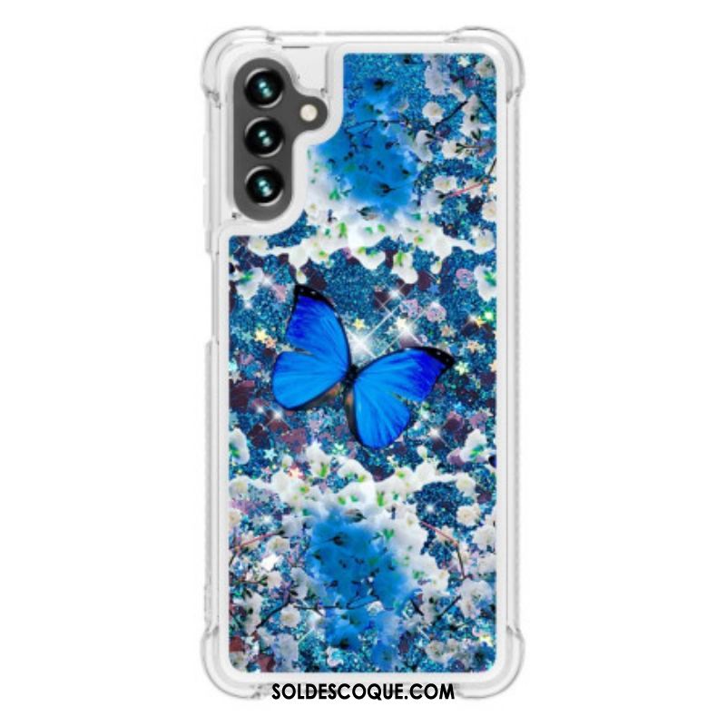 Coque Samsung Galaxy A54 5G Paillettes Papillons