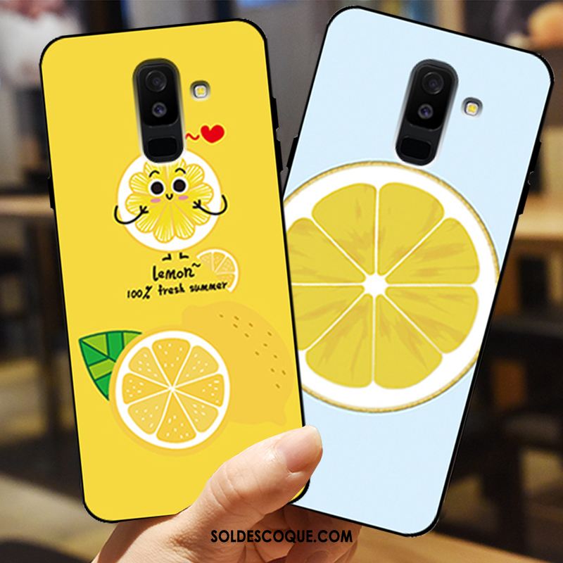 Coque Samsung Galaxy A6+ Incassable Protection Téléphone Portable Jaune Étoile Housse En Vente