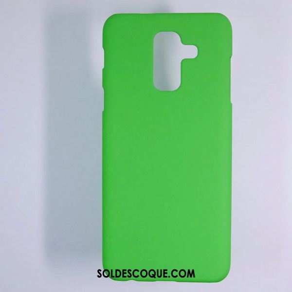 Coque Samsung Galaxy A6+ Vert Difficile Étui Sac Protection France