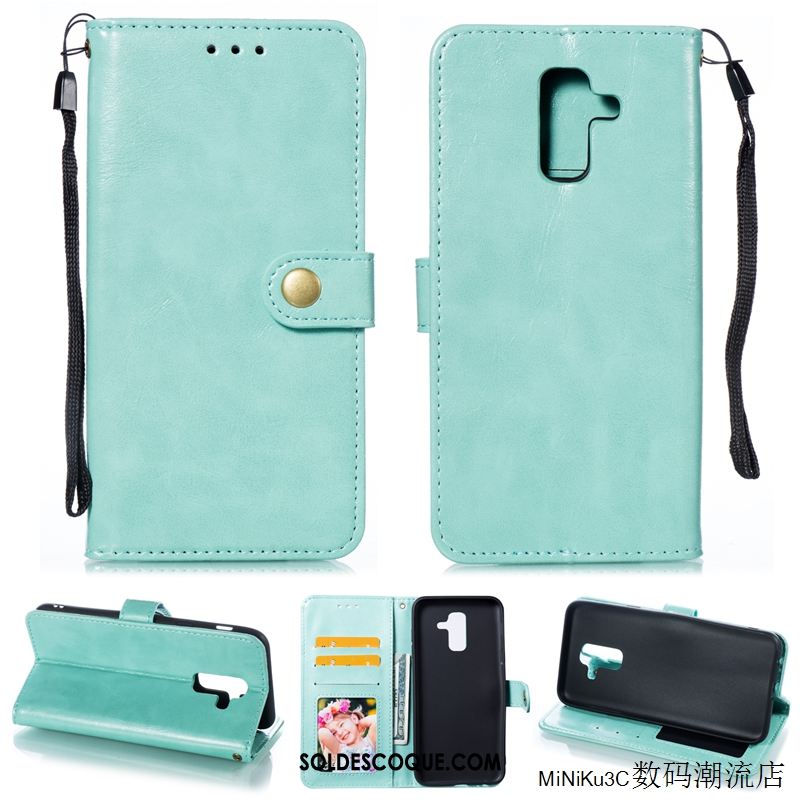 Coque Samsung Galaxy A6 Étoile Incassable Bleu Étui Simple Pas Cher