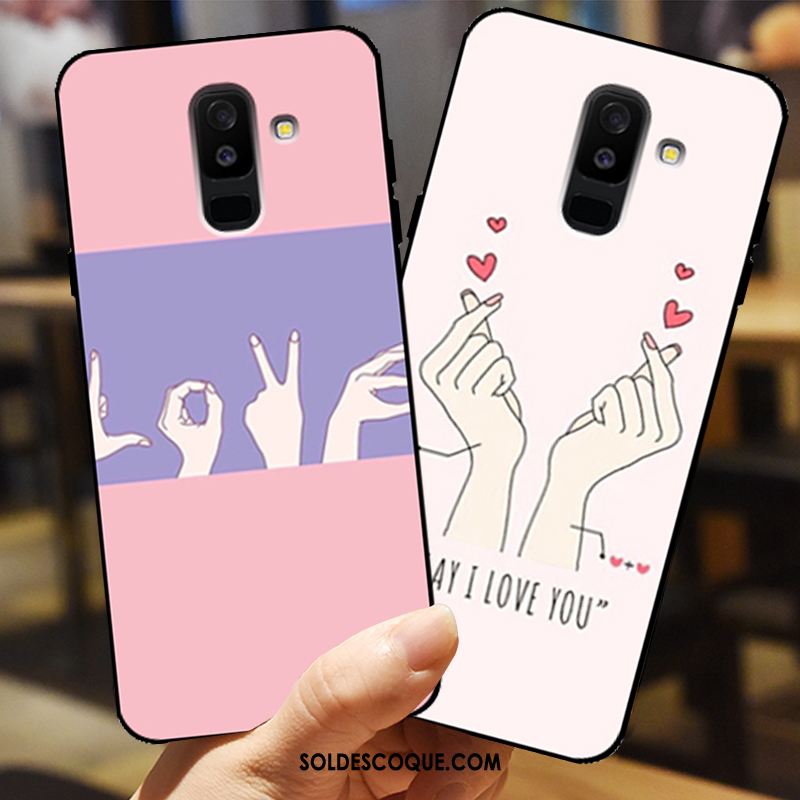 Coque Samsung Galaxy A6+ Étoile Incassable Tendance Protection Rose En Vente