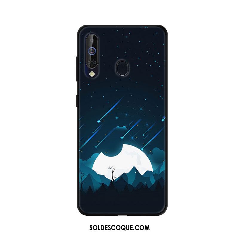 Coque Samsung Galaxy A60 Personnalité Noir Créatif Verre Miroir Pas Cher