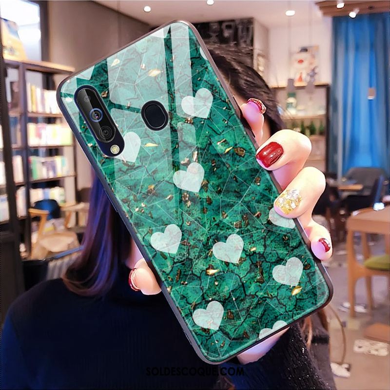 Coque Samsung Galaxy A60 Vert Étui Fluide Doux Étoile Téléphone Portable Pas Cher