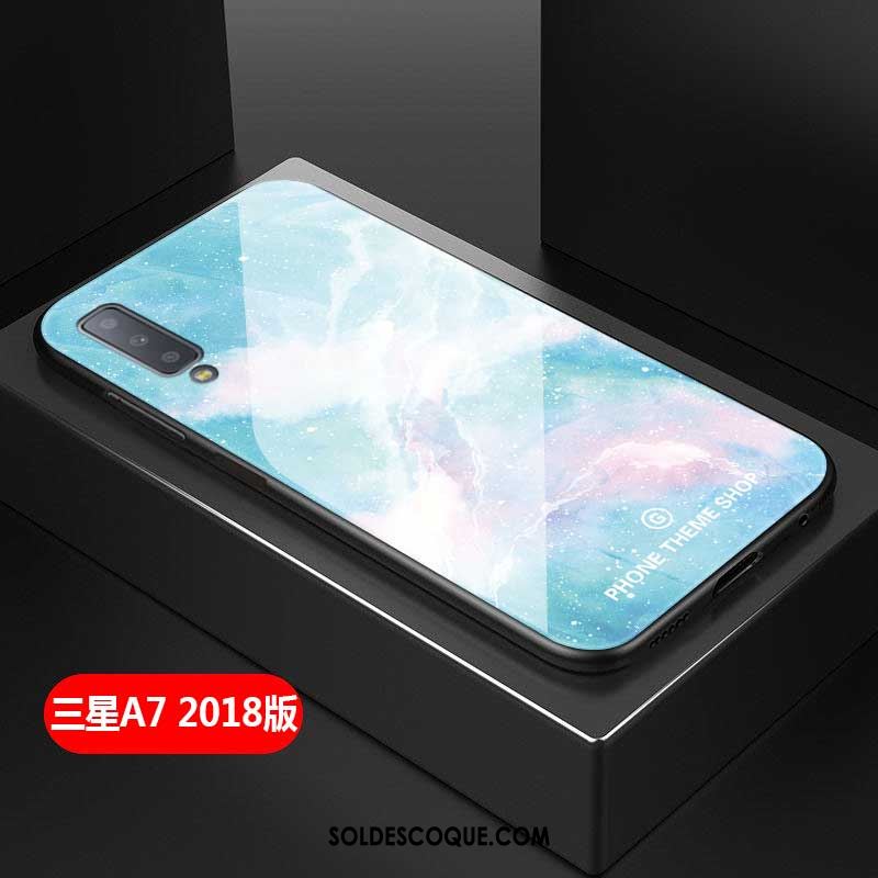 Coque Samsung Galaxy A7 2018 Verre Étoile Simple Incassable Étui En Ligne