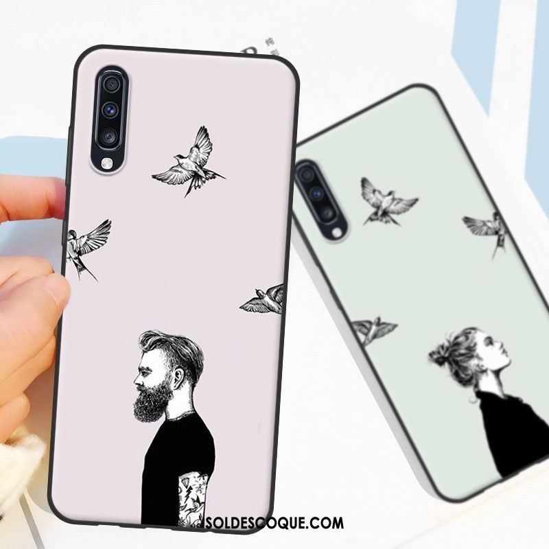 Coque Samsung Galaxy A70 Amoureux Blanc Téléphone Portable Personnalité Étoile Housse En Vente