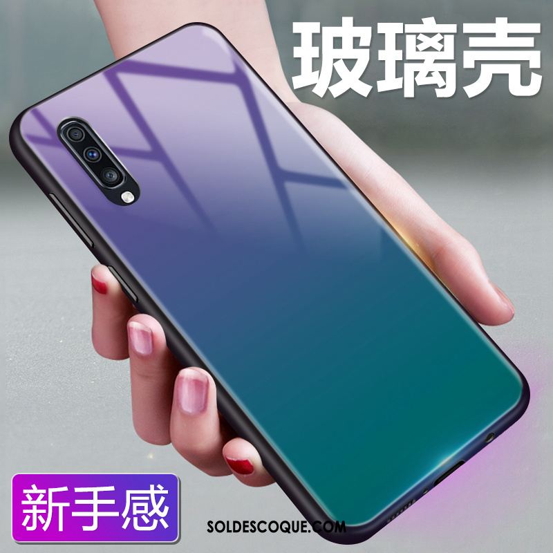 Coque Samsung Galaxy A70 Ciel Étoilé Couleur Unie Verre Fluide Doux Protection Pas Cher