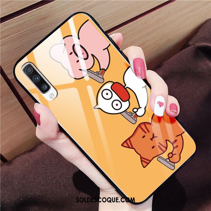 Coque Samsung Galaxy A70 Difficile Charmant Étoile Dessin Animé Jaune Pas Cher