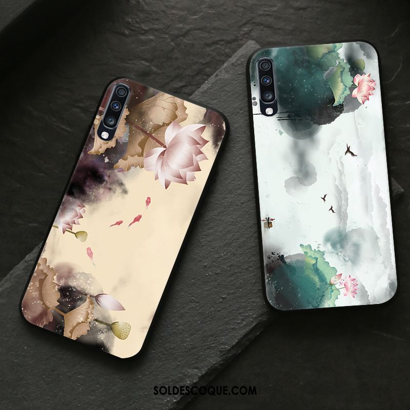 Coque Samsung Galaxy A70 Tout Compris Fluide Doux Encre Silicone Vent Housse Pas Cher